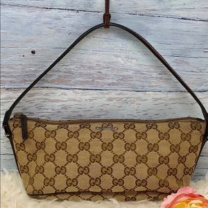 Authentic Gucci GG Monogram Pochette Satchel